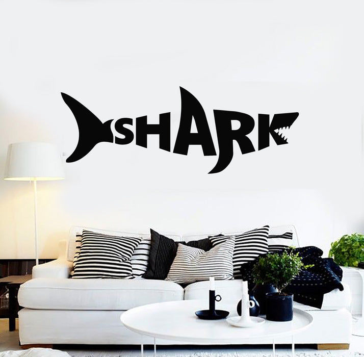 Vinyl Wall Decal Shark Tribal Animal Predator Sea Ocean Decoration Stickers Mural (g795)