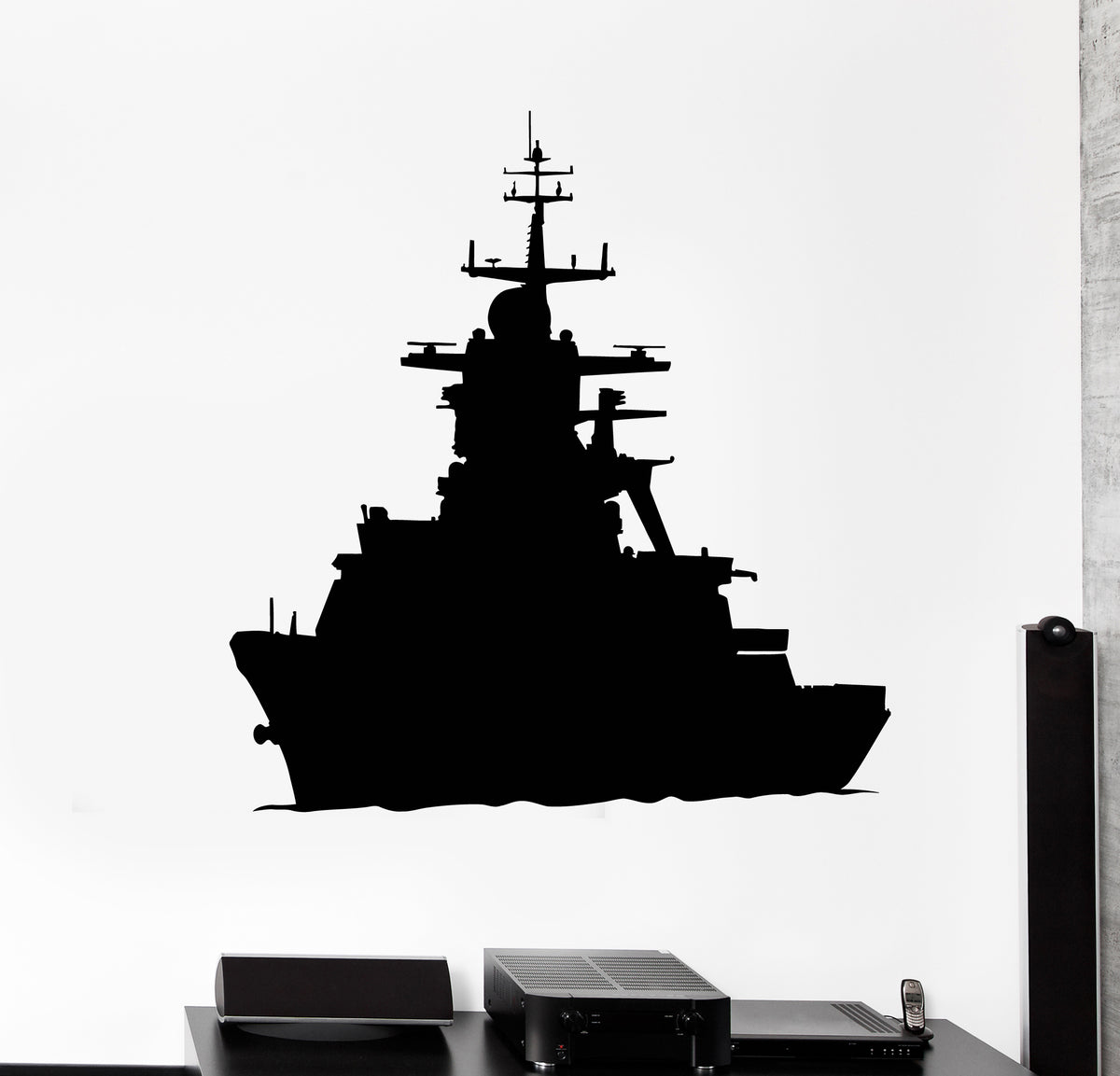 Vinyl Wall Decal Ship Nautical Marine Ocean Sea Water Warship Stickers ...