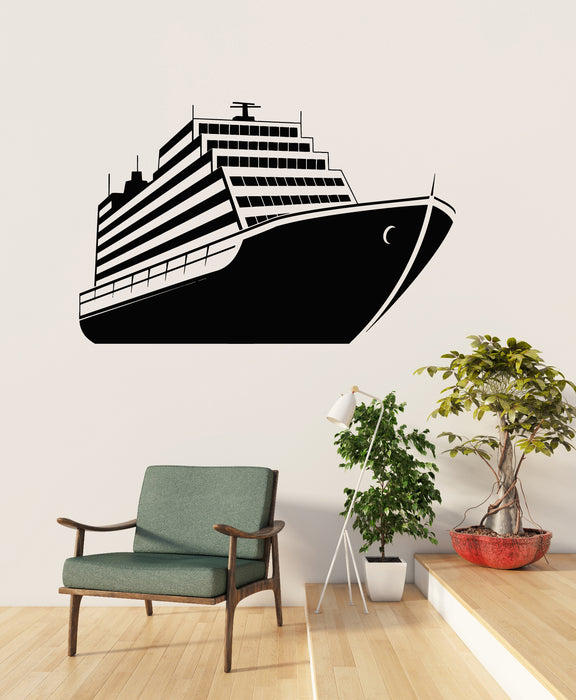 Vinyl Wall Decal World Cruise Ship Sea Travel Decoration Stickers Mural (g8175)