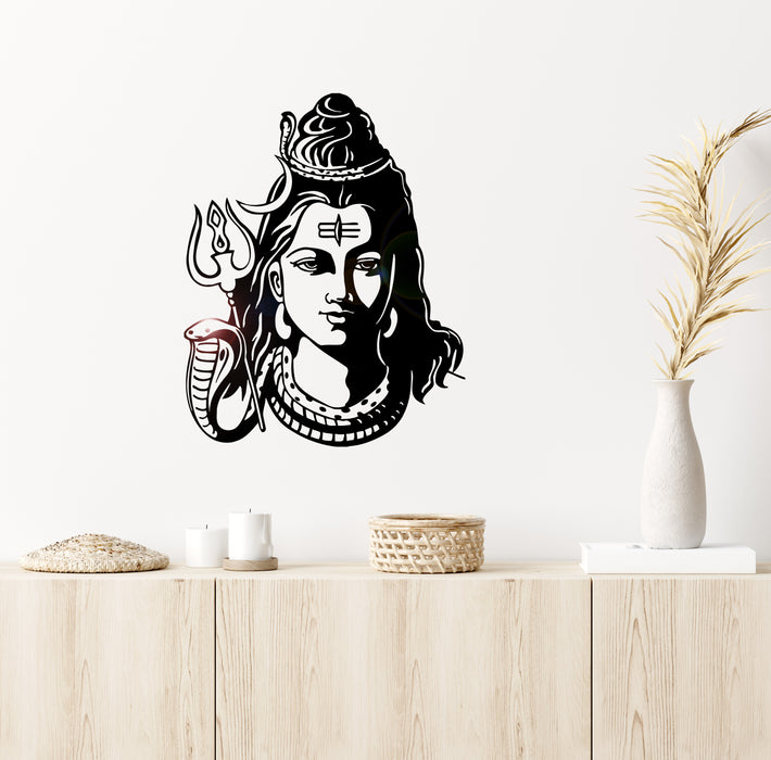 Wall Stickers Vinyl Decal God Shiva India Hindu Religion Decor Unique Gift (ig1728)