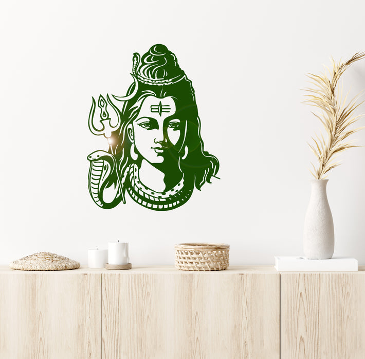 Wall Stickers Vinyl Decal God Shiva India Hindu Religion Decor Unique Gift (ig1728)