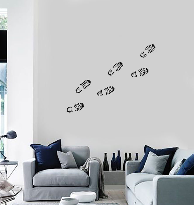 Vinyl Wall Decal Shoe Prints Boots Room Decoration Idea Home Decor Stickers Mural (ig5590)