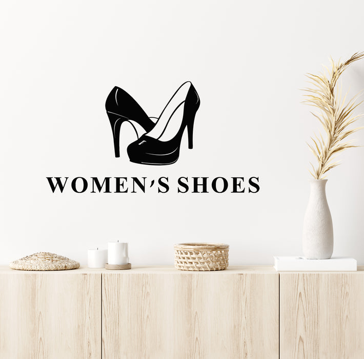 Vinyl Wall Decal Women's Shoes High Heel Fashion Store Stickers Mural (g6211)
