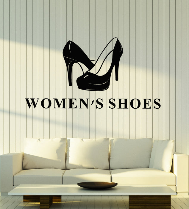 Vinyl Wall Decal Women's Shoes High Heel Fashion Store Stickers Mural (g6211)