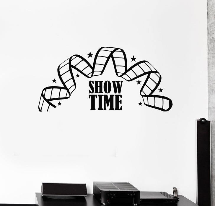 Show Time Vinyl Wall Decal Film Strip Cinema Movie Quote Art Stickers Mural (ig5295)
