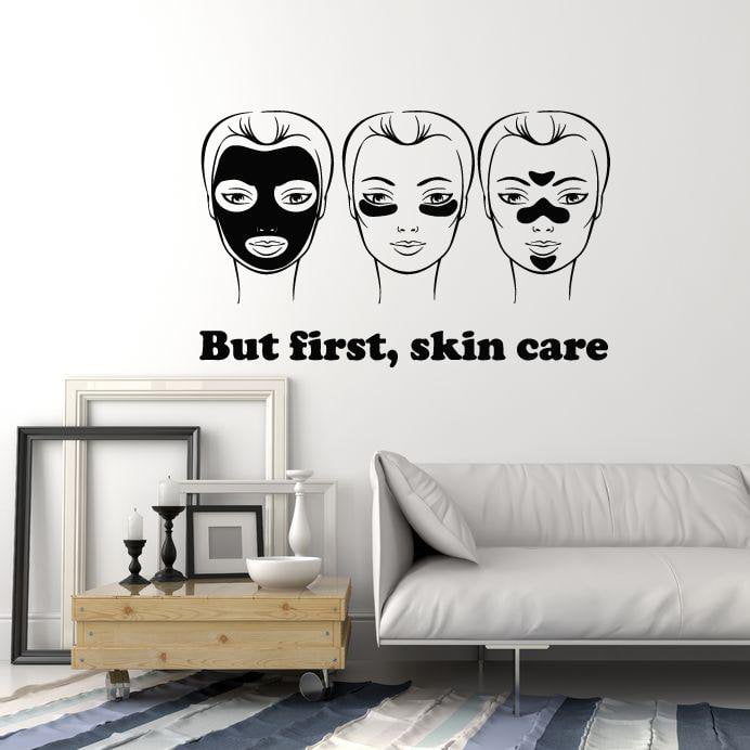 Vinyl Wall Decal Skin Care Quote Mask Beauty Salon Spa Relaxing Woman Stickers Mural (ig5267)