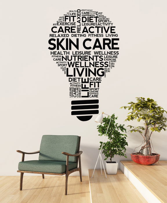 Виниловые наклейки на стену Уход за кожей Оздоровительный спа салон красоты Здоровье Здоровый образ жизни Наклейки настенная роспись (ig6229)