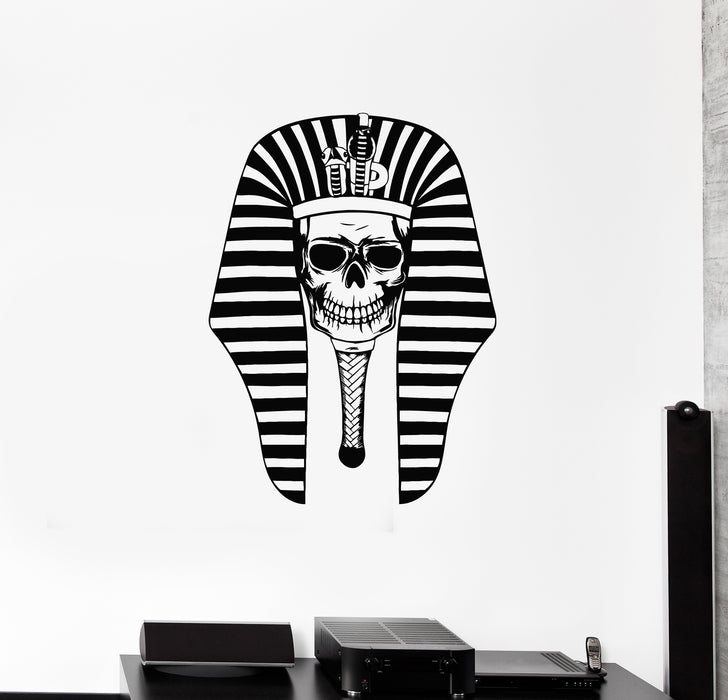 Vinyl Wall Decal Skull Bones Skeleton Pharaoh Snake Ancient Egypt Stickers Mural (g1330)