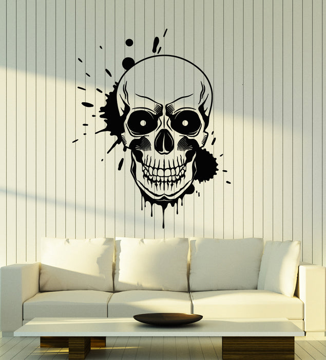 Vinyl Wall Decal Scary Skull Bones Teen Room Tribal Decor Stickers Mural (g5314)