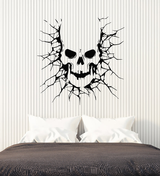 Vinyl Wall Decal Skull Zombie Demon Scary Horror Death Stickers Mural (g3106)