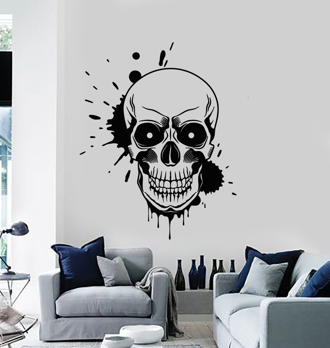 Vinyl Wall Decal Scary Skull Bones Teen Room Tribal Decor Stickers Mural (g5314)