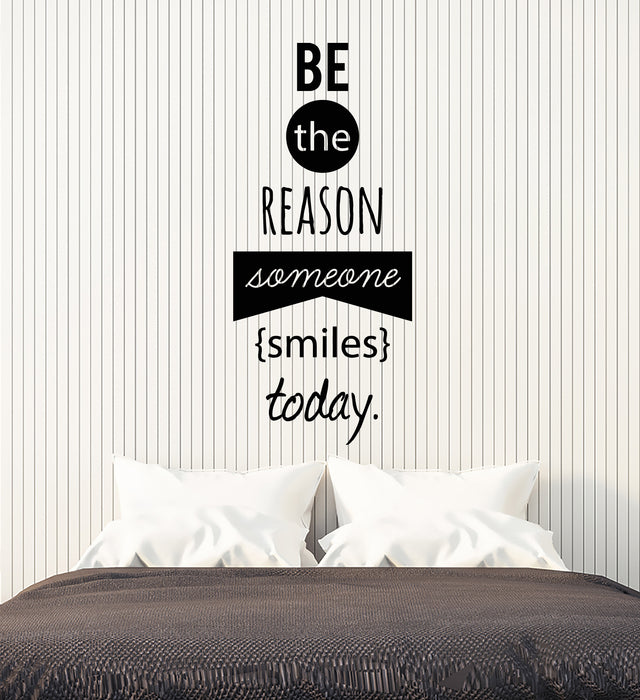 Vinyl Wall Decal Smiles Inspirational Phrase Quote Words Stickers Mural (g3324)