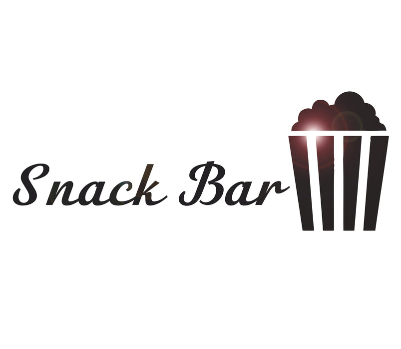 Vinyl Wall Decal Snack Bar Popcorn Stickers Quote Words Letters ig5542 (22.5 in x 9 in)