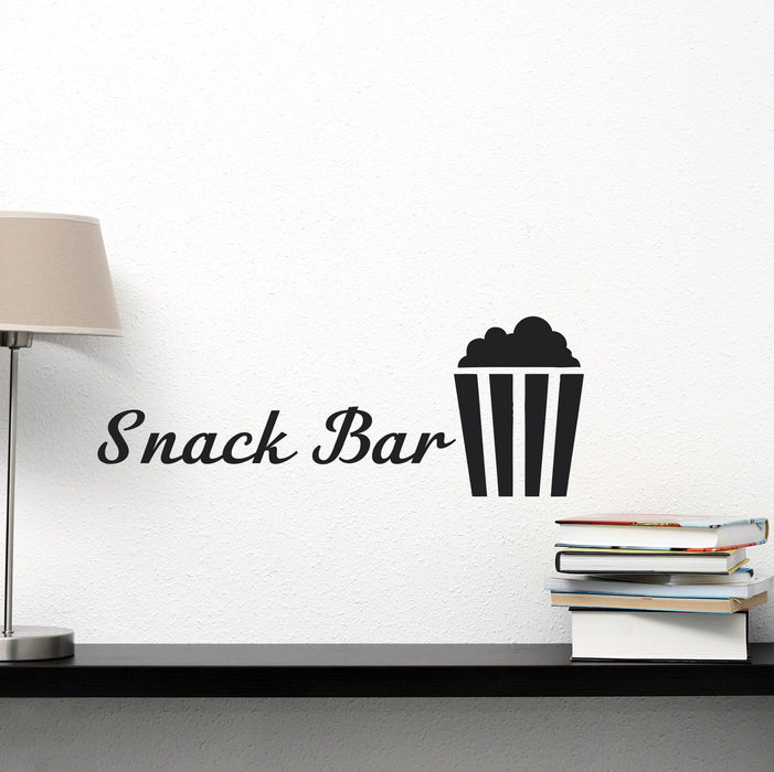 Vinyl Wall Decal Snack Bar Popcorn Stickers Quote Words Letters ig5542 (22.5 in x 9 in)