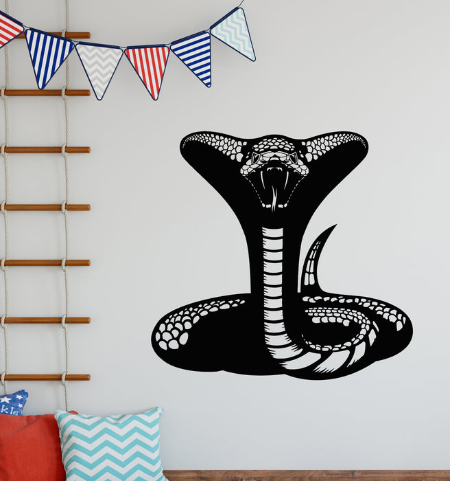 Vinyl Wall Decal Reptile Venomous Predator Cobra Big Snake Stickers Mural (g5692)