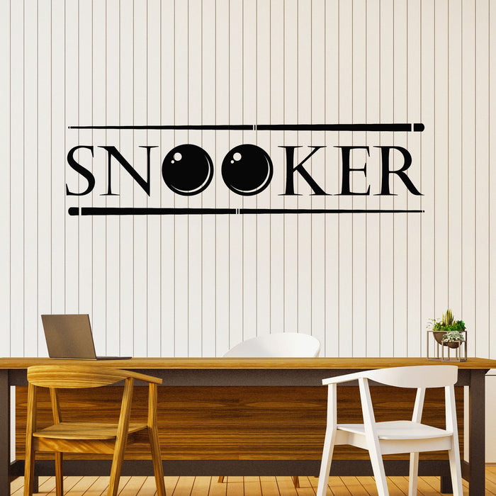 Vinyl Wall Decal Snooker Cue Billiards Game Sports Entertainment Center Stickers Mural (g8471)