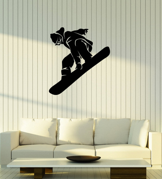 Vinyl Decal Snowboarder Snowboarding Wall Sticker Mural Sport Winter Unique Gift (g074)