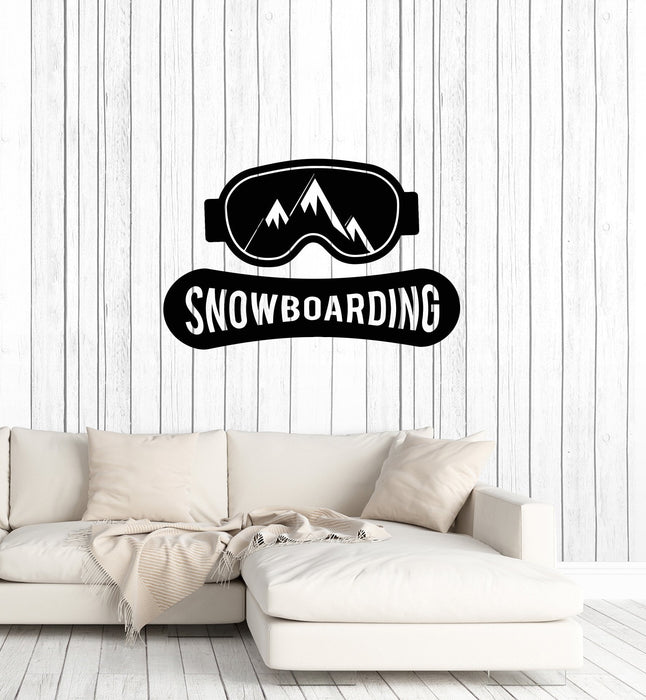 Vinyl Wall Decal Snowboard Mountains Snowboarding Board Winter Interior Stickers Mural (ig5854)