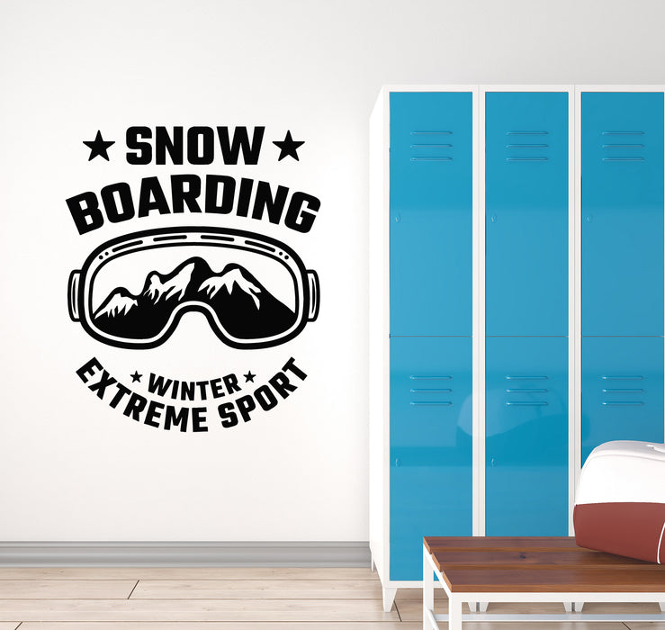 Vinyl Wall Decal Snow Winter Extreme Sport Snowboarding Stickers Mural (g3701)