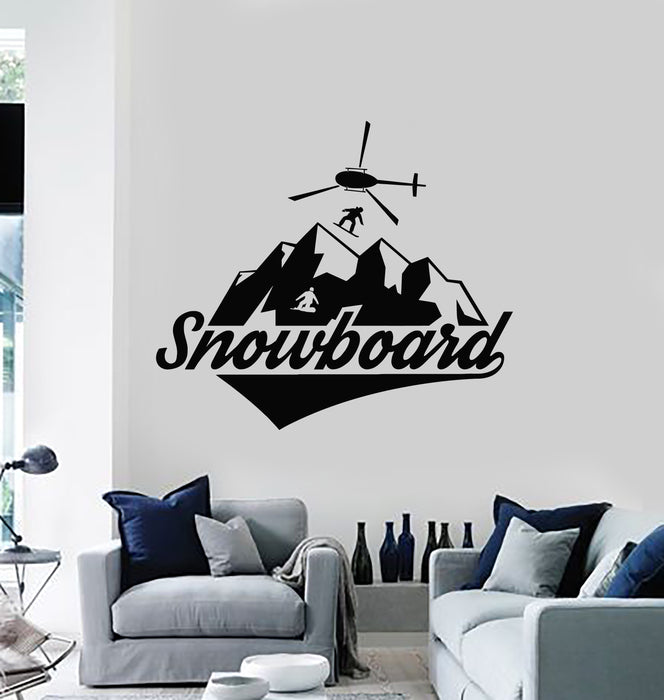 Vinyl Wall Decal Snowboarder Snowboard Zone Extreme Winter Sport Stickers Mural (g6968)