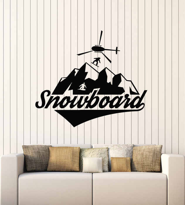 Vinyl Wall Decal Snowboarder Snowboard Zone Extreme Winter Sport Stickers Mural (g6968)