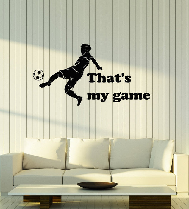 Vinyl Wall Decal Soccer Quote Silhouette Sports Boy Ball Art Decor Stickers Mural (ig5268)