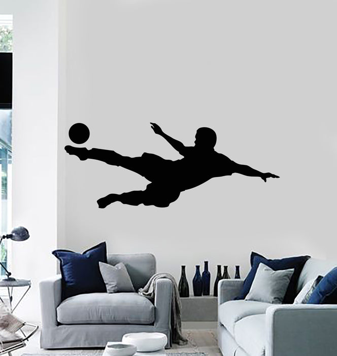 Autocollant mural en vinyle pour salle de jeu d'équipe de football, ballon de sport d'équipe (g1310)