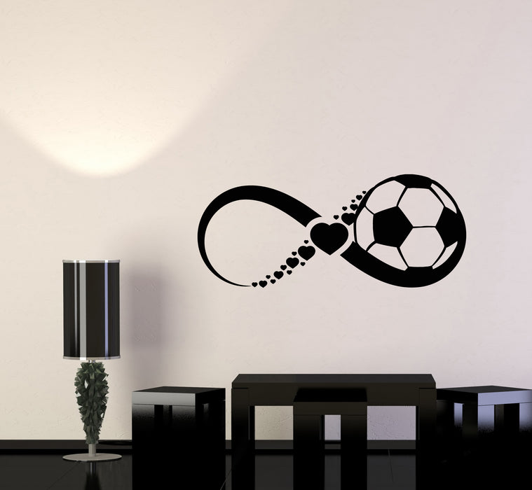 Vinyl Wall Decal Soccer Ball Game Team Sport Love Infinity Stickers Mural (g1336)