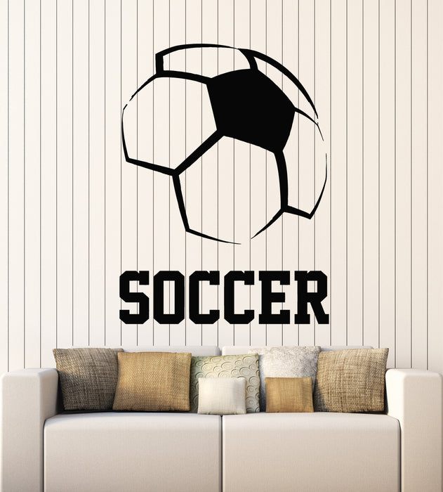 Vinyl Wall Decal Soccer Fan Ball Sport Decor Team Game Stickers Mural (g2249)