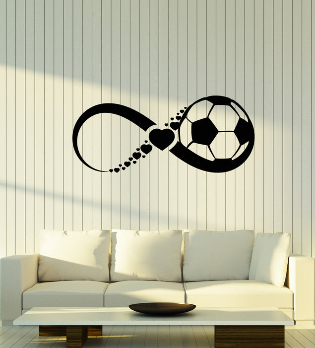 Vinyl Wall Decal Soccer Ball Game Team Sport Love Infinity Stickers Mural (g1336)