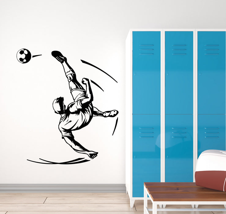 Vinyl Wall Decal Soccer Player Ball Man Sports Team Game Stickers Mural (g1918)