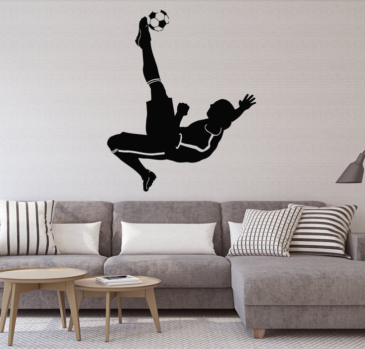 Vinyl Decal Soccer Player Kids Room Boys Decor Sports Art Wall Stickers Unique Gift (ig2955)