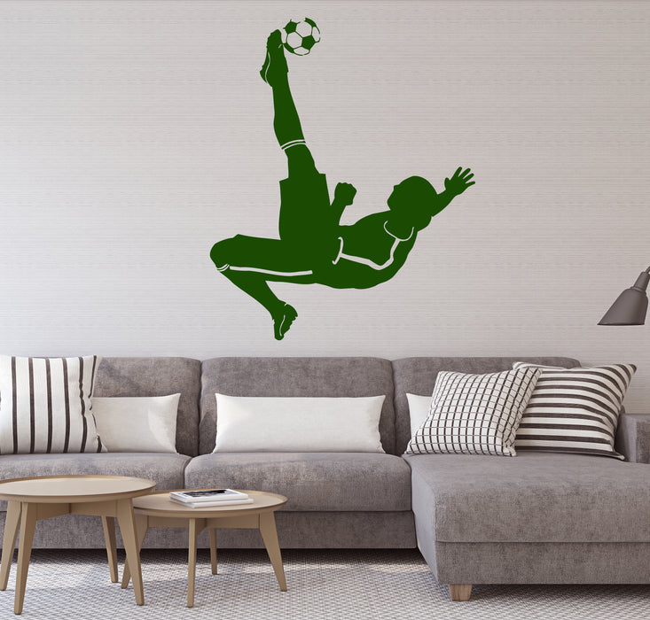 Vinyl Decal Soccer Player Kids Room Boys Decor Sports Art Wall Stickers Unique Gift (ig2955)