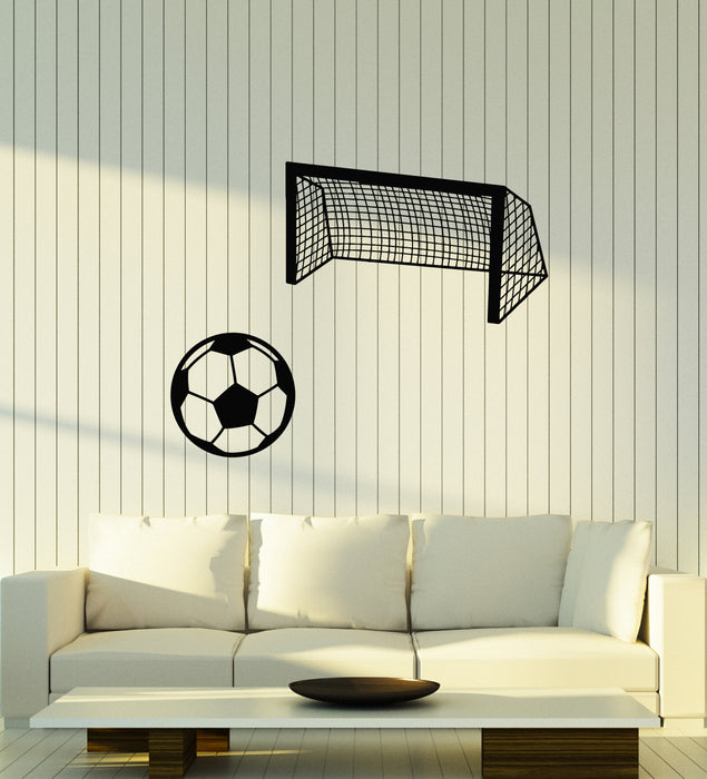 Vinyl Wall Decal Soccer Sports Teen Room Ball Team Game Stickers Mural (g4850)