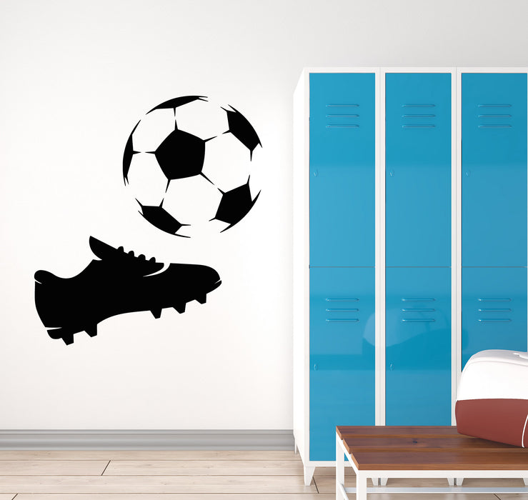 Vinyl Wall Decal Soccer Boot Game Ball Fan Player Sport Decor Stickers Mural (g7094)