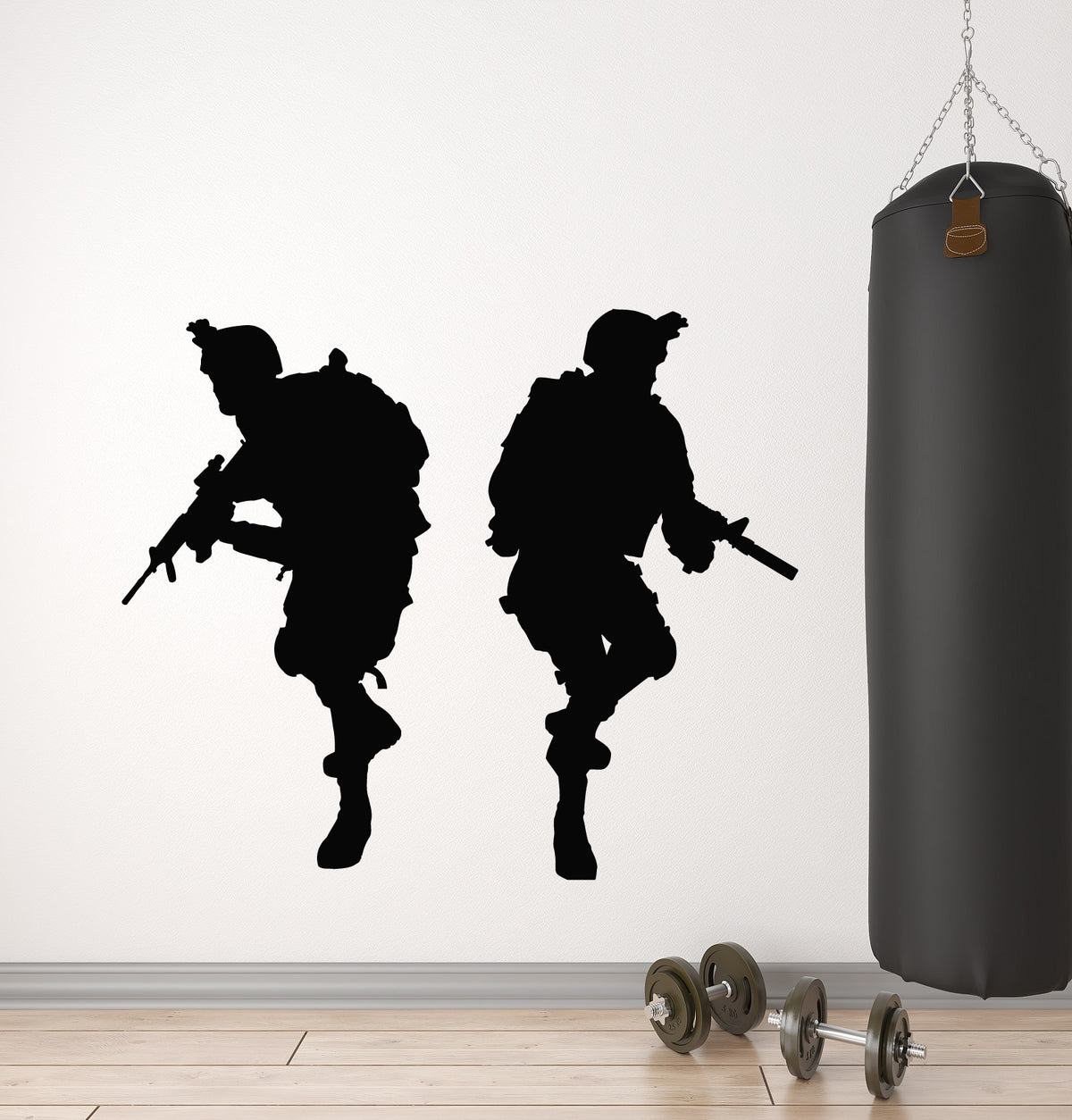 Simple War Sticker Vinyl Wall Decal Soldiery Military War Weapon Army Warrior Stickers Mu ...