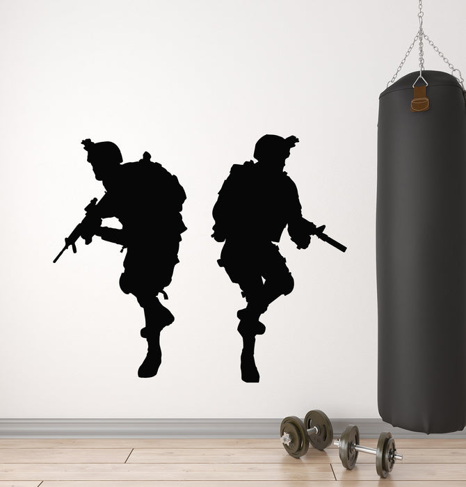 Vinyl Wall Decal Soldiery Military War Weapon Army Warrior Stickers Mural (g1112)