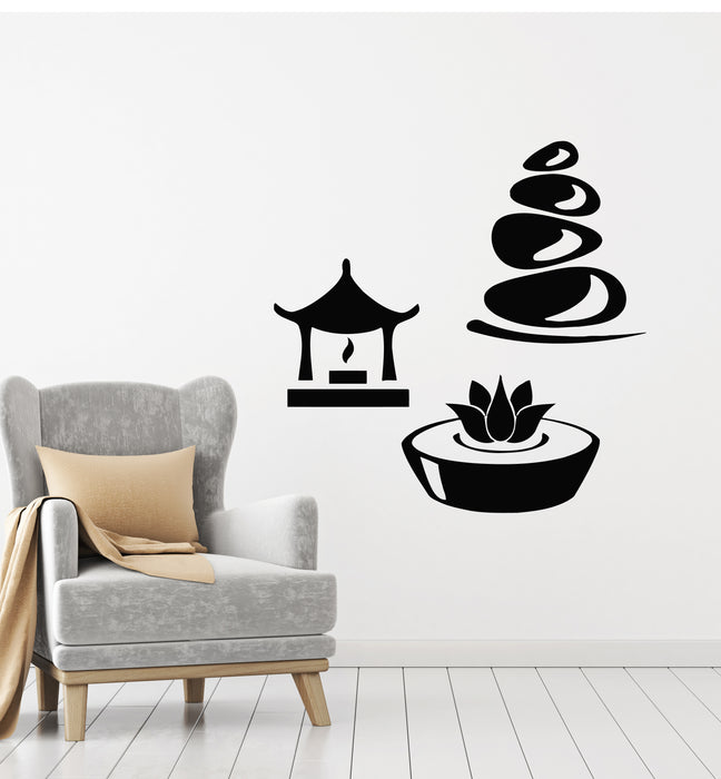 Vinyl Wall Decal Spa Centre Relax Bathroom Massage Therapy Room Stickers Mural (g211)