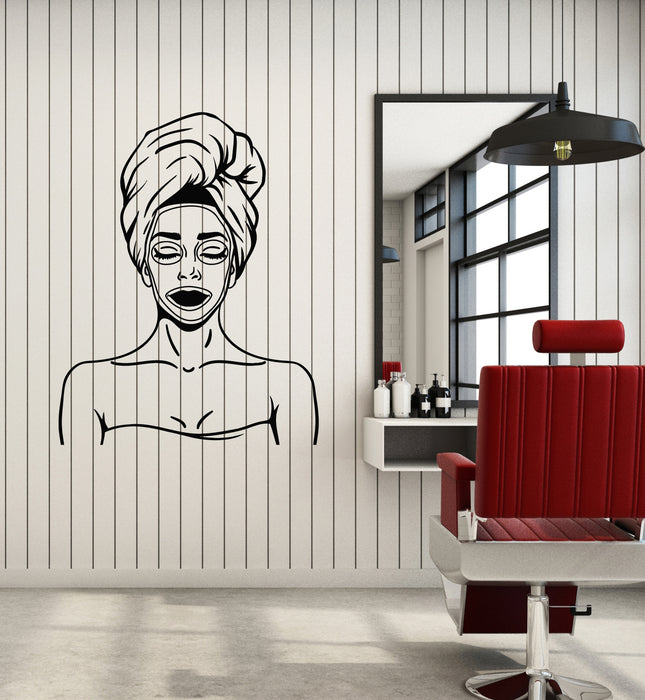 Vinyl Wall Decal Woman Spa Massage Beauty Salon Health Relax Stickers Mural (g1829)