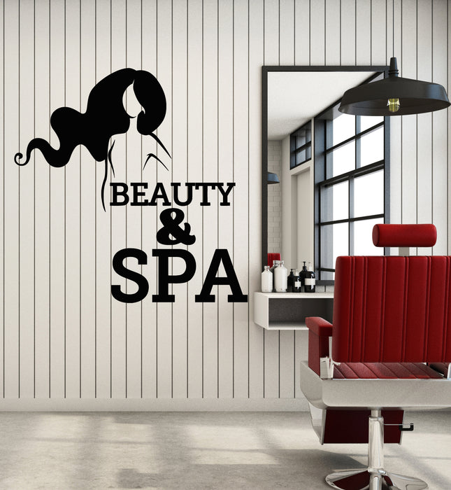 Vinyl Wall Decal Woman Spa Hair Beauty Center Massage Relax Stickers Mural (g2251)