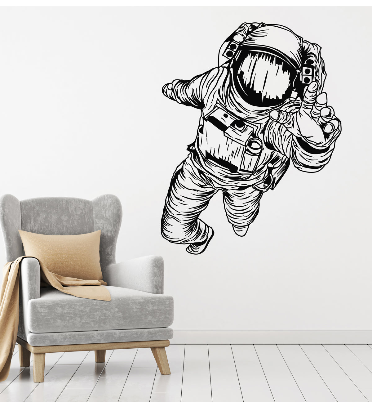 Vinyl Wall Decal Spaceman Astronaut Space Suit Cosmos Stickers Mural ...