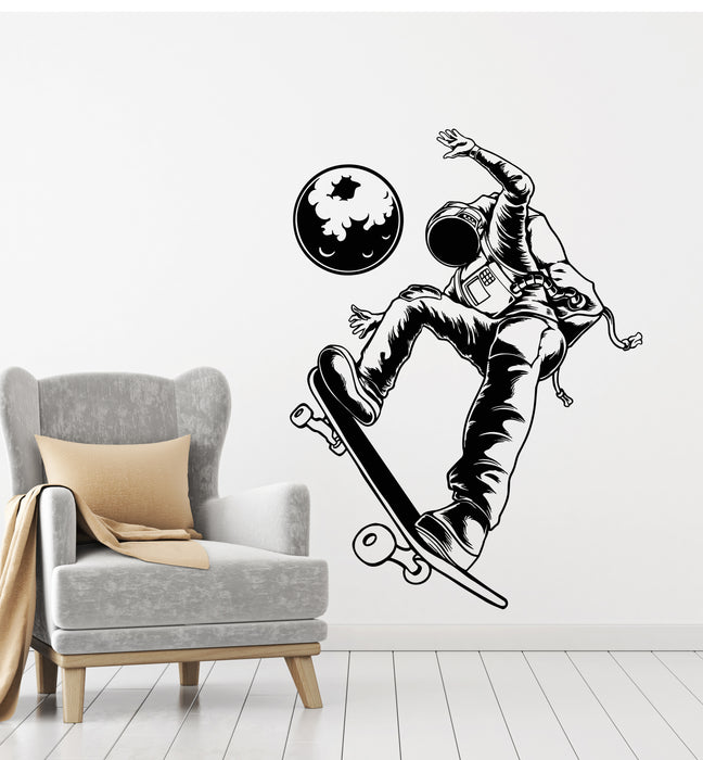 Vinyl Wall Decal Cosmos Spaceman Cosmic Decor Skateboard Moon Stickers Mural (g4825)