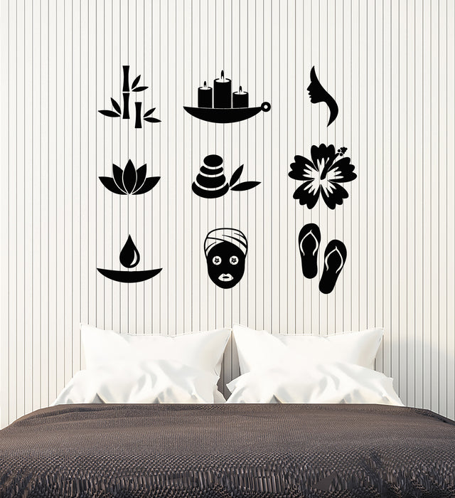 Vinyl Wall Decal Beauty Salon Massage Therapy Spa Center Body Care Stickers Mural (g6826)