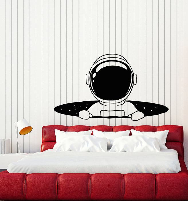 Vinyl Wall Decal Space Cartoon Little Astronaut Boys Kids Room Stickers Mural (g4675)