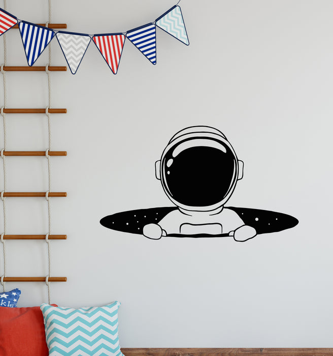 Vinyl Wall Decal Space Cartoon Little Astronaut Boys Kids Room Stickers Mural (g4675)