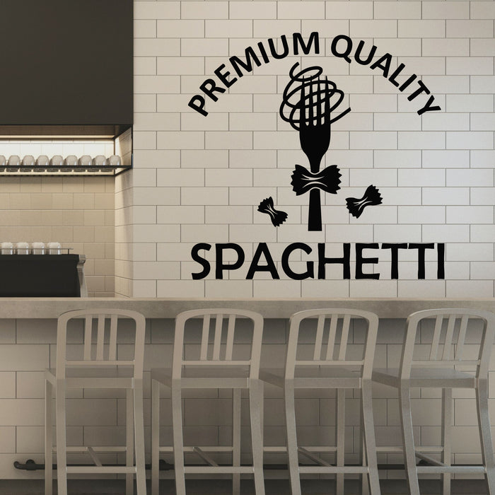 Vinyl Wall Decal Spaghetti Premium Quality Italian Restaurant Food Stickers Mural (g8373)