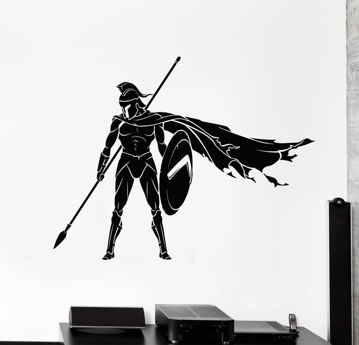 Vinyl Wall Decal Spartan Soldier Warrior Military Ancient Greece Stickers Mural (g5151)