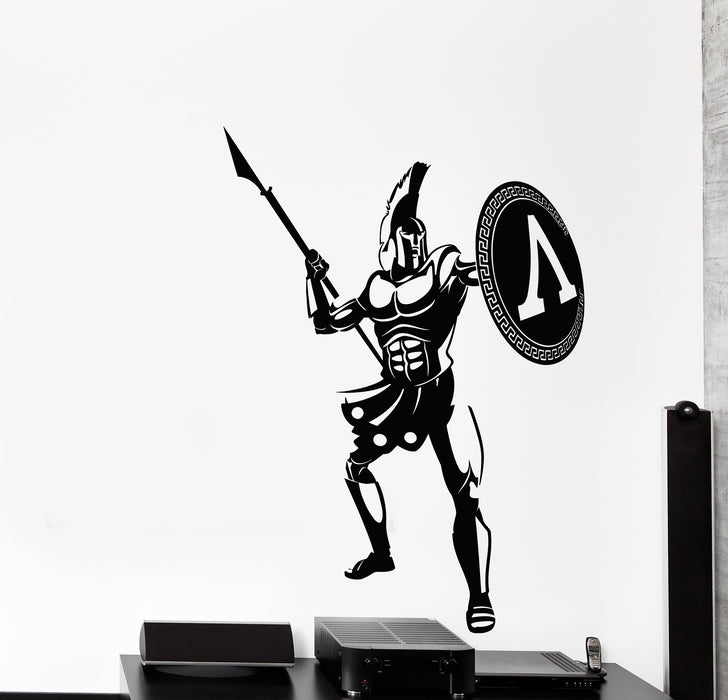 Vinyl Wall Decal Ancient Sparta Spartan Soldier Warrior Stickers Mural (g3927)
