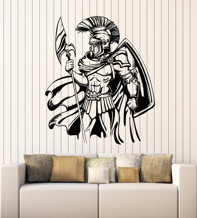 Vinyl Wall Decal Sparta Spartan Soldier Warrior Military Decor Boys Room Stickers Mural (g6958)