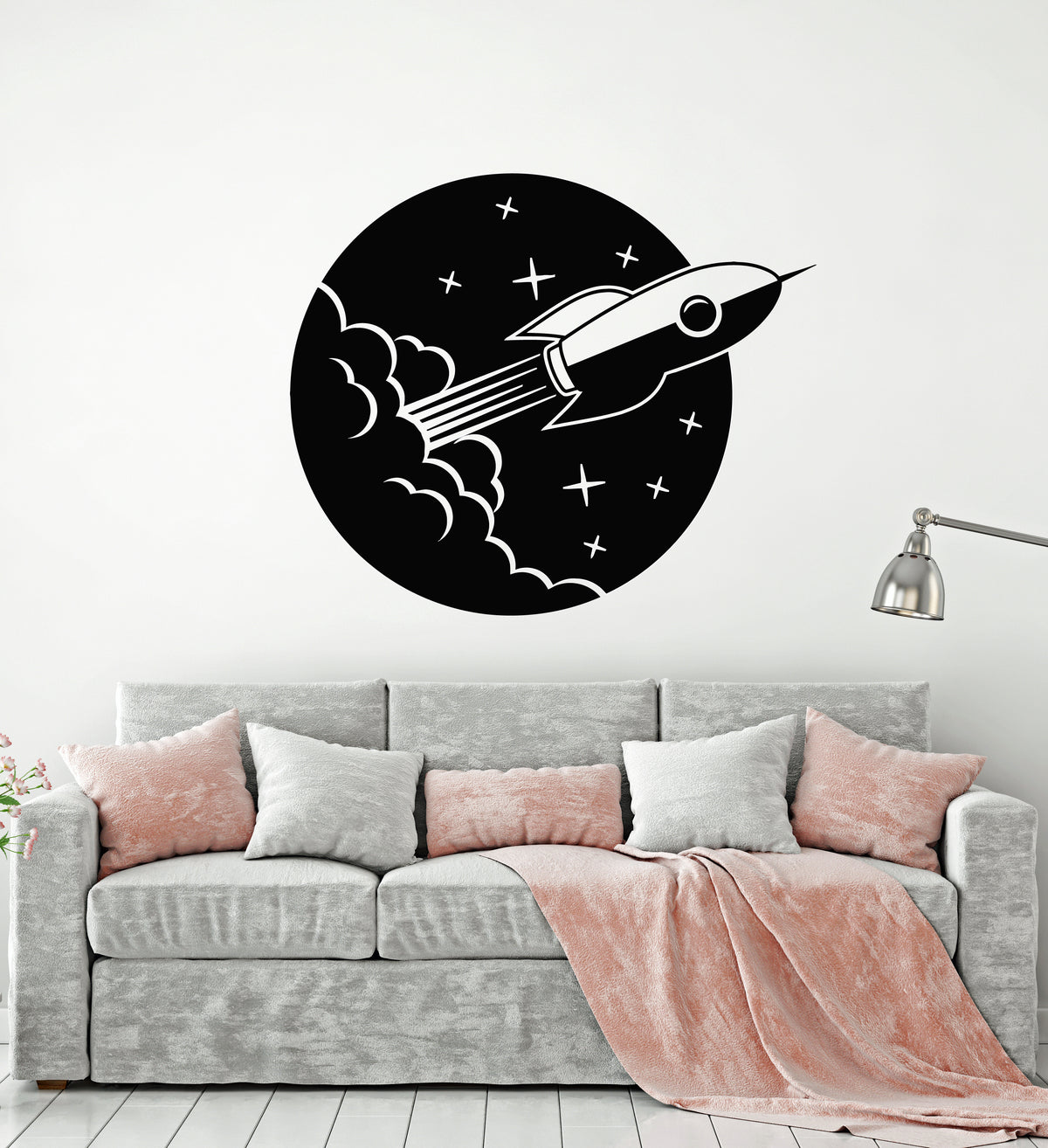 Vinyl Wall Decal Space Star Astronaut Rocket Ship Portholes Stickers M ...